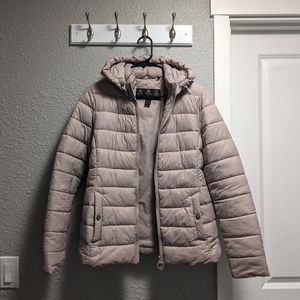 s blush pink barbour puffer